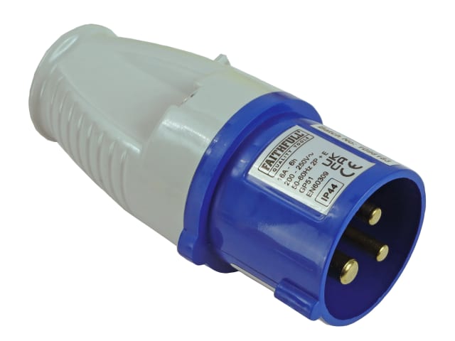 Faithfull Power Plus 16A Waterproof Replacement Plug for Site Transformers
