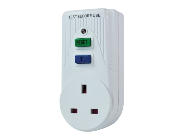 Faithfull RCD Adaptor Plug Circuit Breaker for Electrical Safety Protection