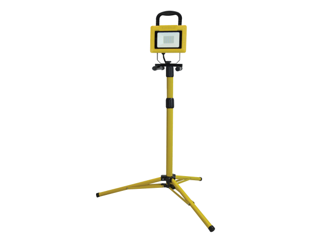 Faithfull 20W LED Tripod Site Light IP54 Adjustable Height Portable Lamp