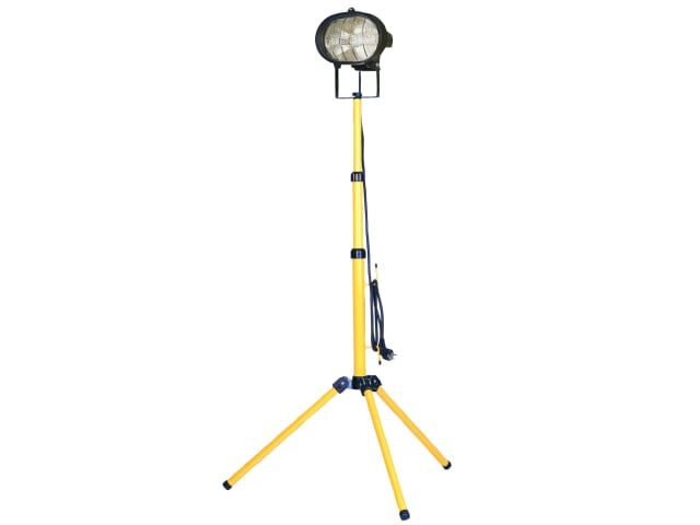 Faithfull 500W Tripod Site Light 240V Adjustable Height IP54 Energy Saving