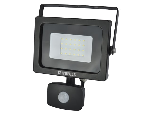 Faithfull Power Plus 20W SMD LED Security Light PIR 1600 Lumen IP44