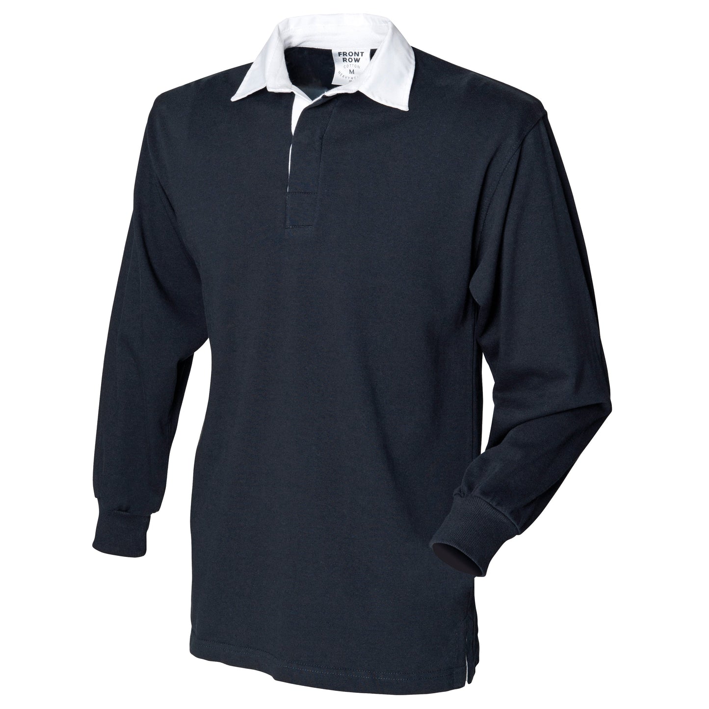 Front Row Long Sleeve Rugby Shirt 100% Cotton Woven Collar Sizes S-3XL