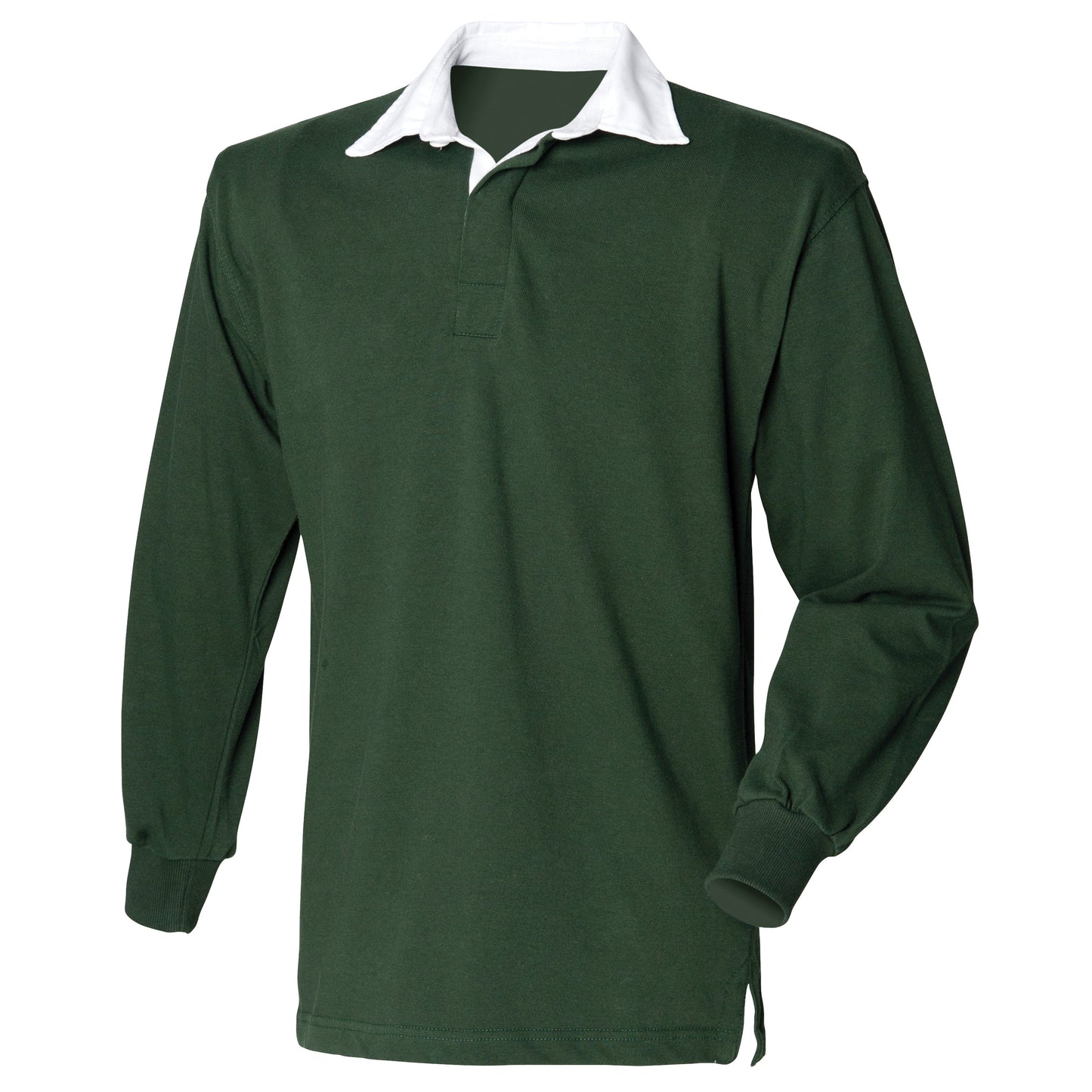 Front Row Long Sleeve Rugby Shirt 100% Cotton Woven Collar Sizes S-3XL