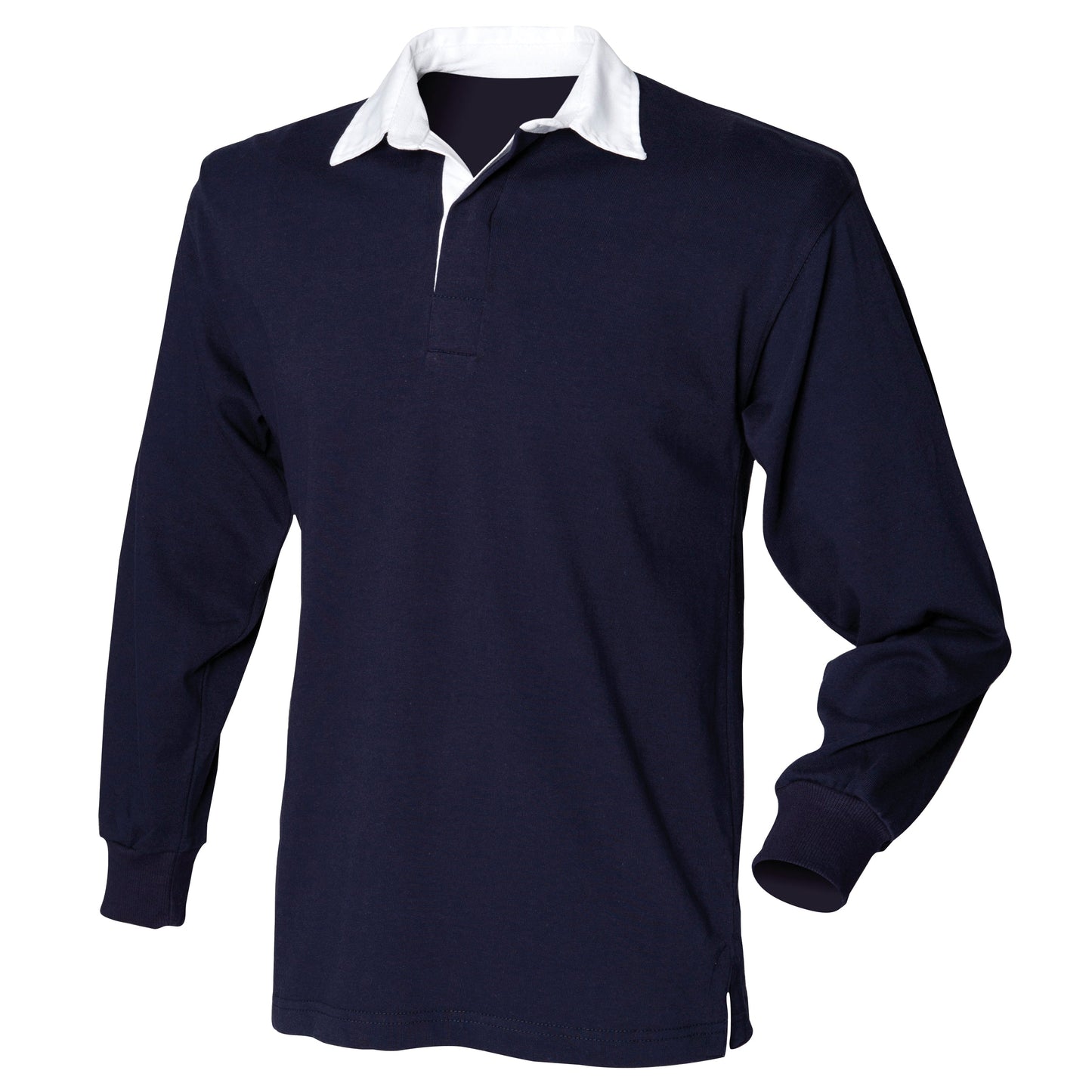 Front Row Long Sleeve Rugby Shirt 100% Cotton Woven Collar Sizes S-3XL