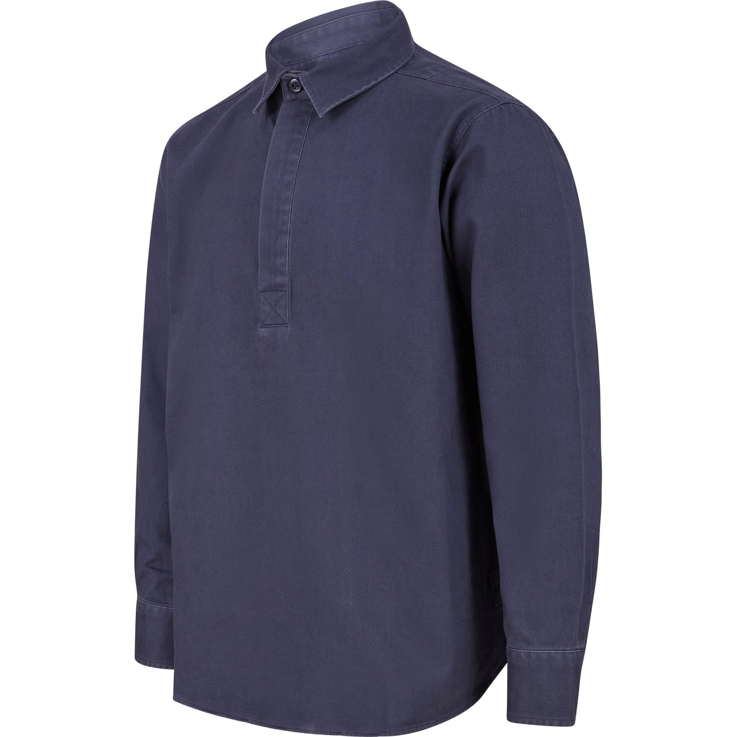 Front Row Pullover Drill Shirt Heavy Wash Cotton Tag-Free Adjustable Cuffs