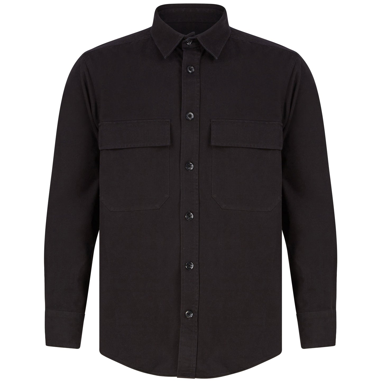Front Row Heavyweight Drill Overshirt with Mitred Pockets Tag-Free Workwear