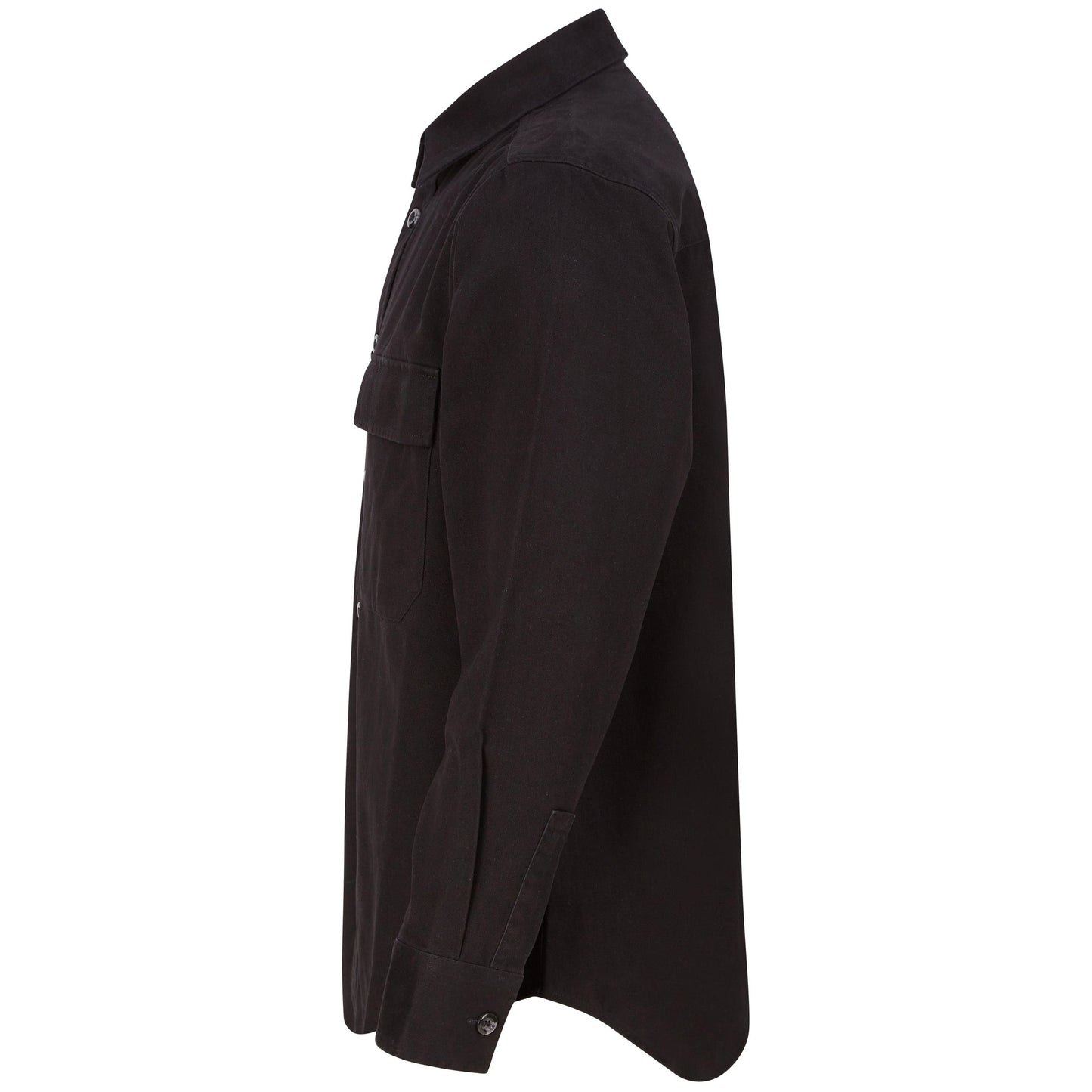 Front Row Heavyweight Drill Overshirt with Mitred Pockets Tag-Free Workwear