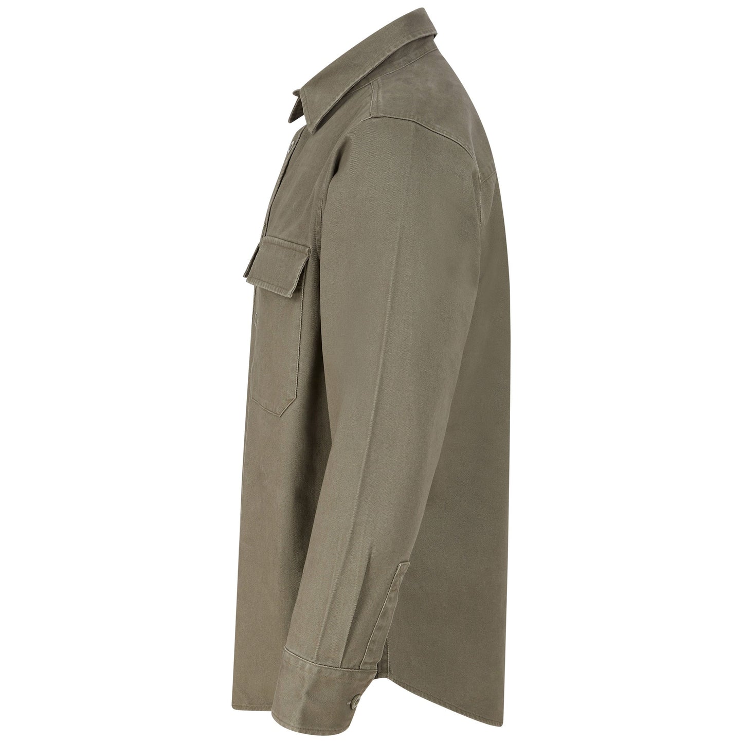 Front Row Heavyweight Drill Overshirt with Mitred Pockets Tag-Free Workwear