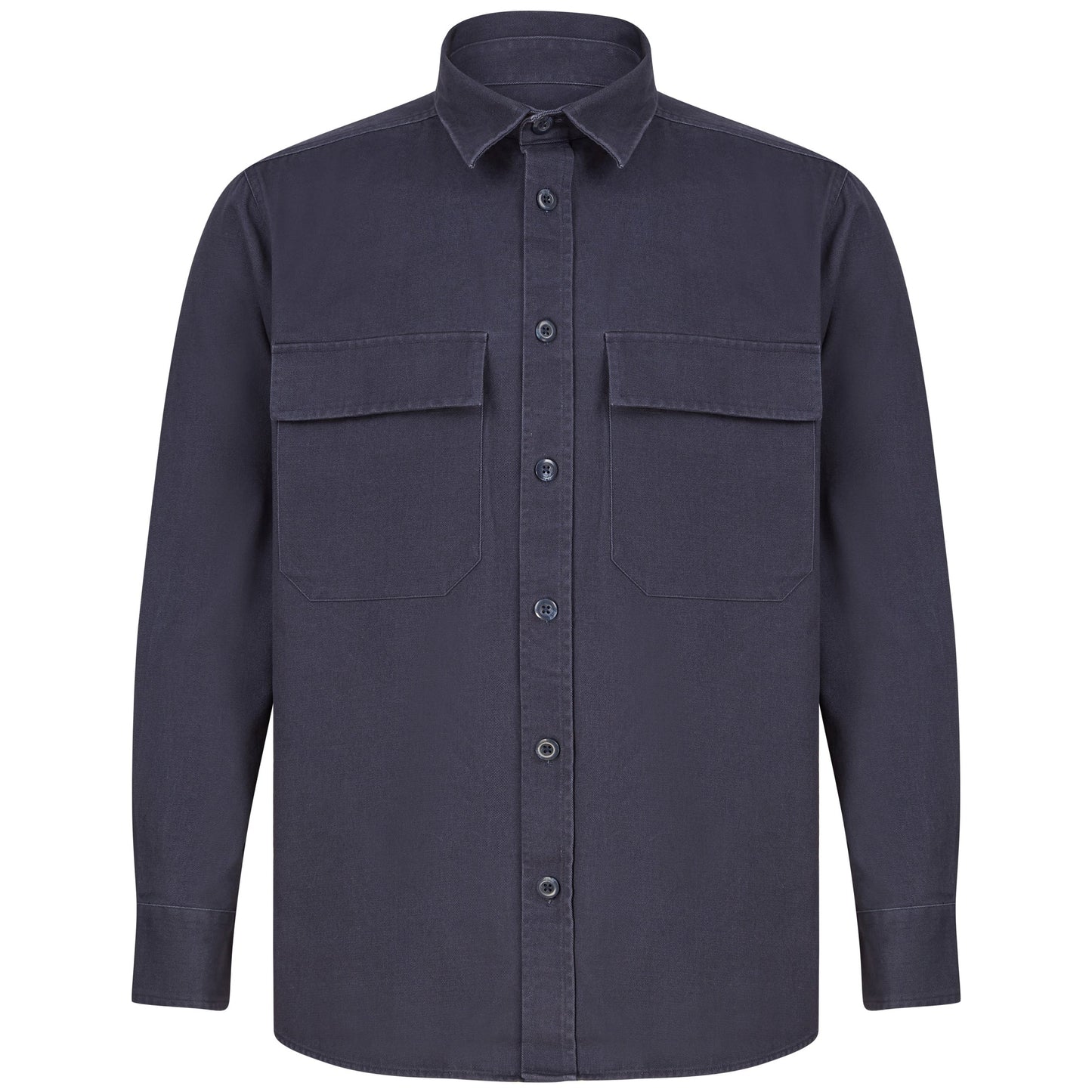 Front Row Heavyweight Drill Overshirt with Mitred Pockets Tag-Free Workwear
