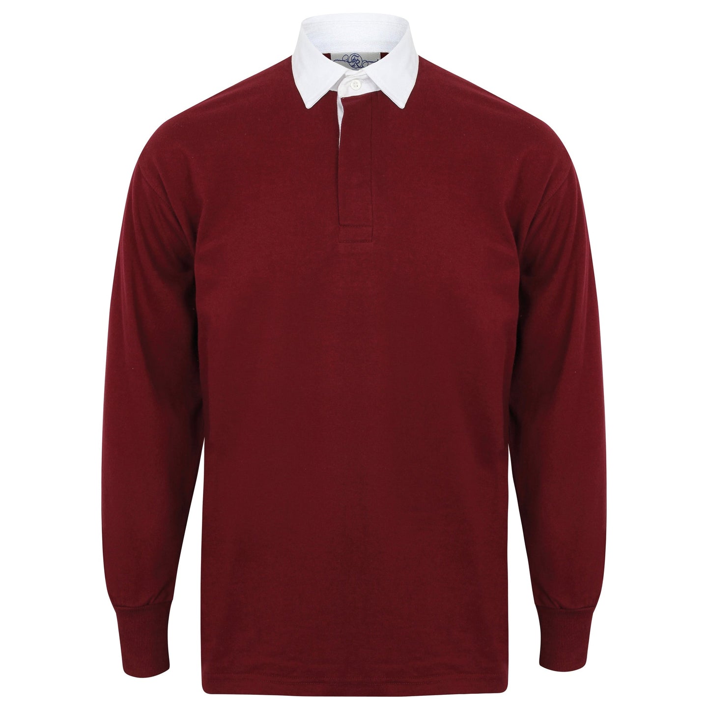 Front Row Long Sleeve Rugby Shirt 100% Cotton Woven Collar Customizable Logo