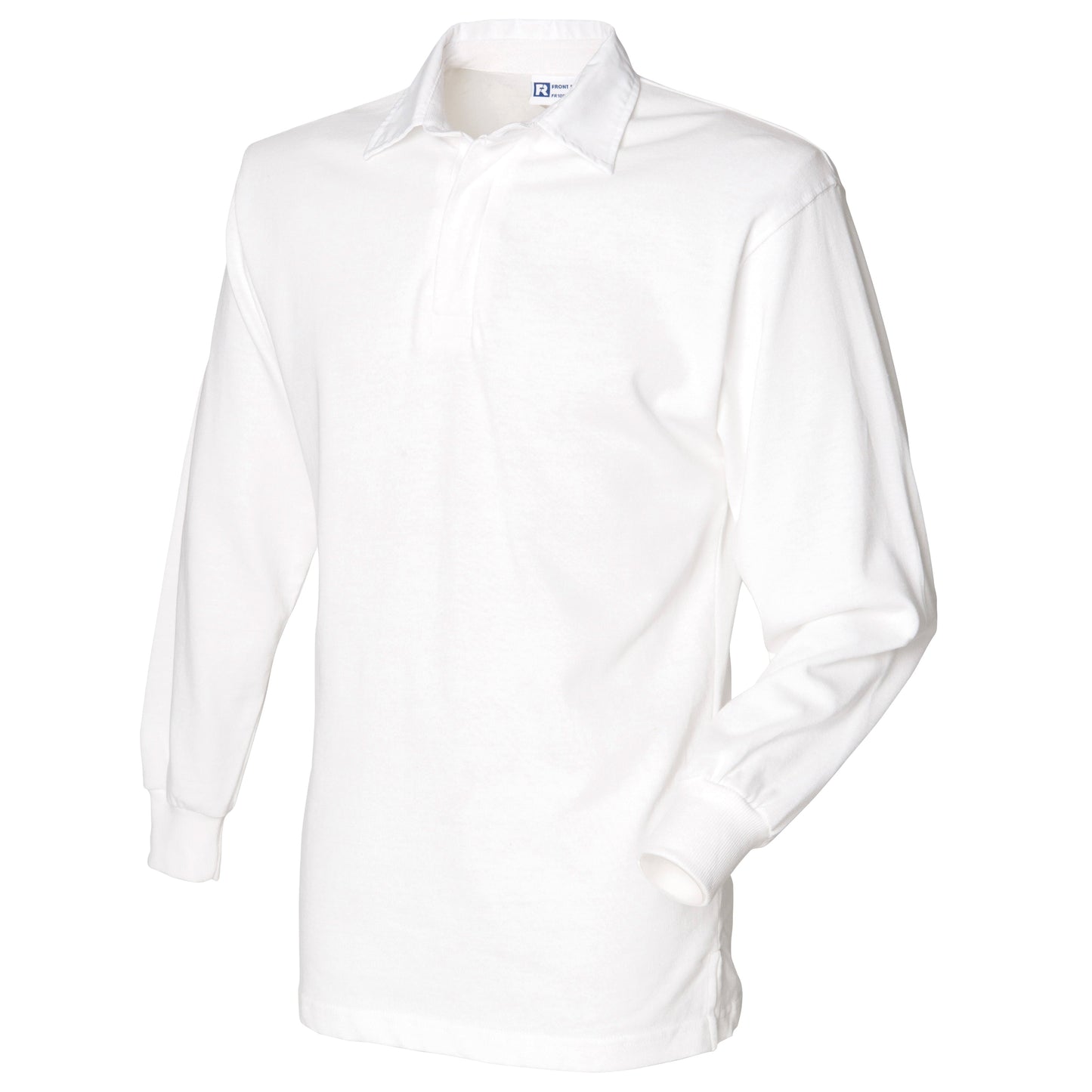 Front Row Long Sleeve Rugby Shirt 100% Cotton Woven Collar Customizable Logo
