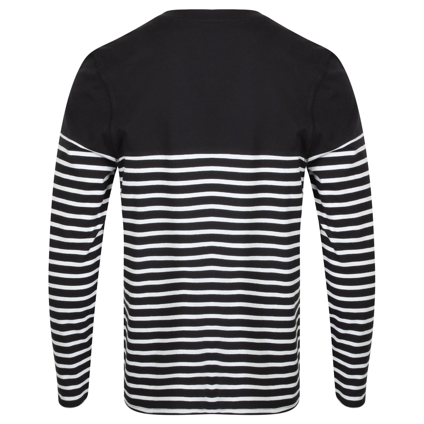 Front Row Long Sleeve Breton Striped T-Shirt Tag-Free Regular Fit Cotton