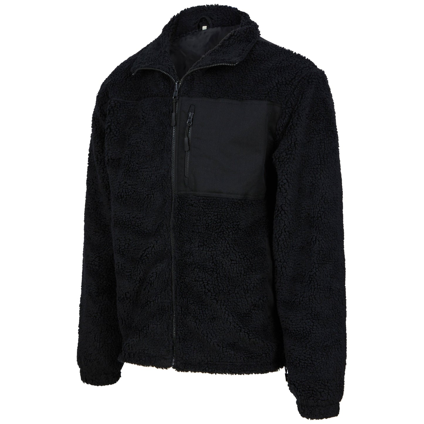 Front Row Recycled Sherpa Fleece Jacket Eco-Friendly Zip-Through Regular Fit