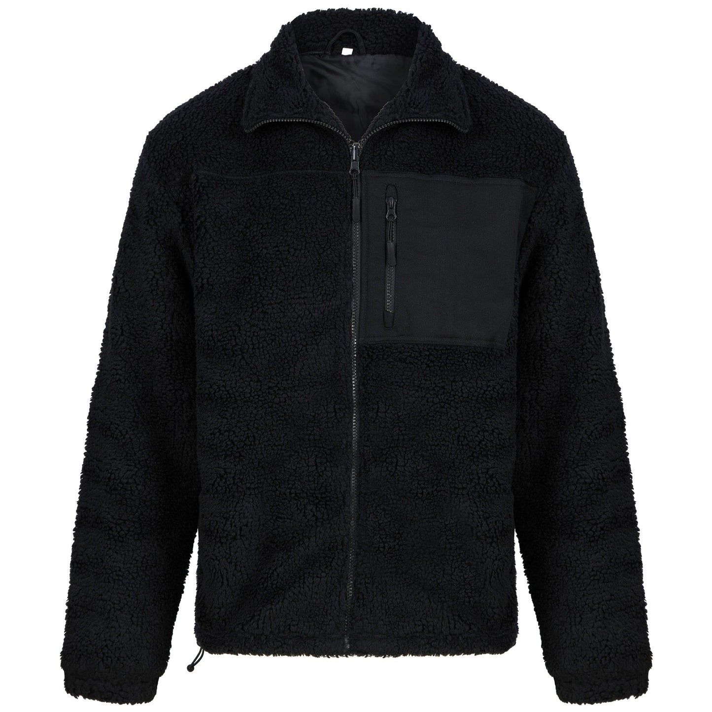 Front Row Recycled Sherpa Fleece Jacket Eco-Friendly Zip-Through Regular Fit