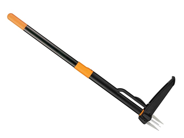 Fiskars Solid Weed Puller with Long Handle and Stainless Steel Claws