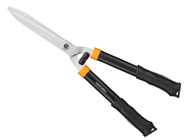 Fiskars Solid Hedge Shears with Durable Steel Blades and Comfortable Handles