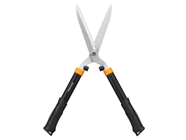Fiskars Solid Hedge Shears with Durable Steel Blades and Comfortable Handles
