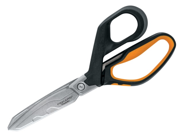 Fiskars PowerArc Heavy-Duty Scissors 210mm Ergonomic SoftGrip Serrated Edge