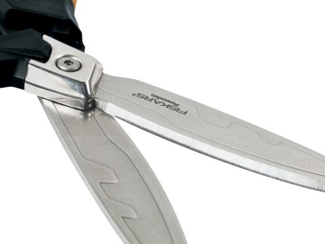 Fiskars PowerArc Heavy-Duty Scissors 210mm Ergonomic SoftGrip Serrated Edge