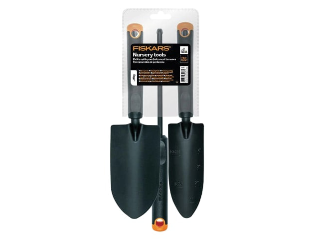 Fiskars Ergo Nursery Tools Set 3 Piece with Ergonomic Handles and Rake