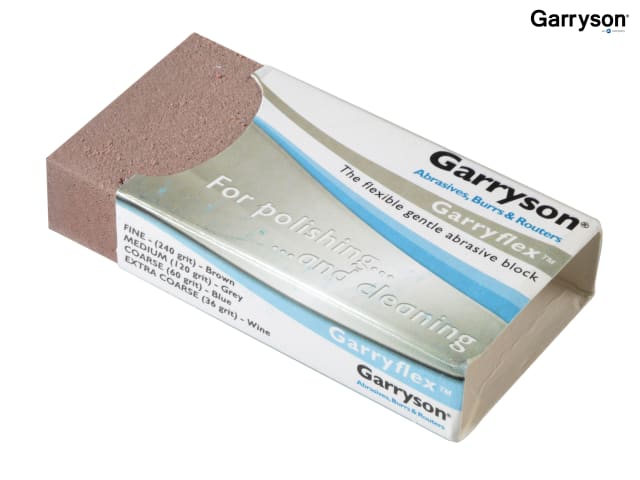 Garryson Garryflex Abrasive Block Fine 240 Grit Brown Ideal for Finishing