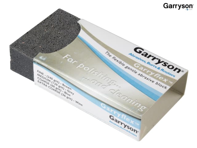 Garryson Garryflex Abrasive Block Medium 120 Grit Grey Ideal for Metal Polishing