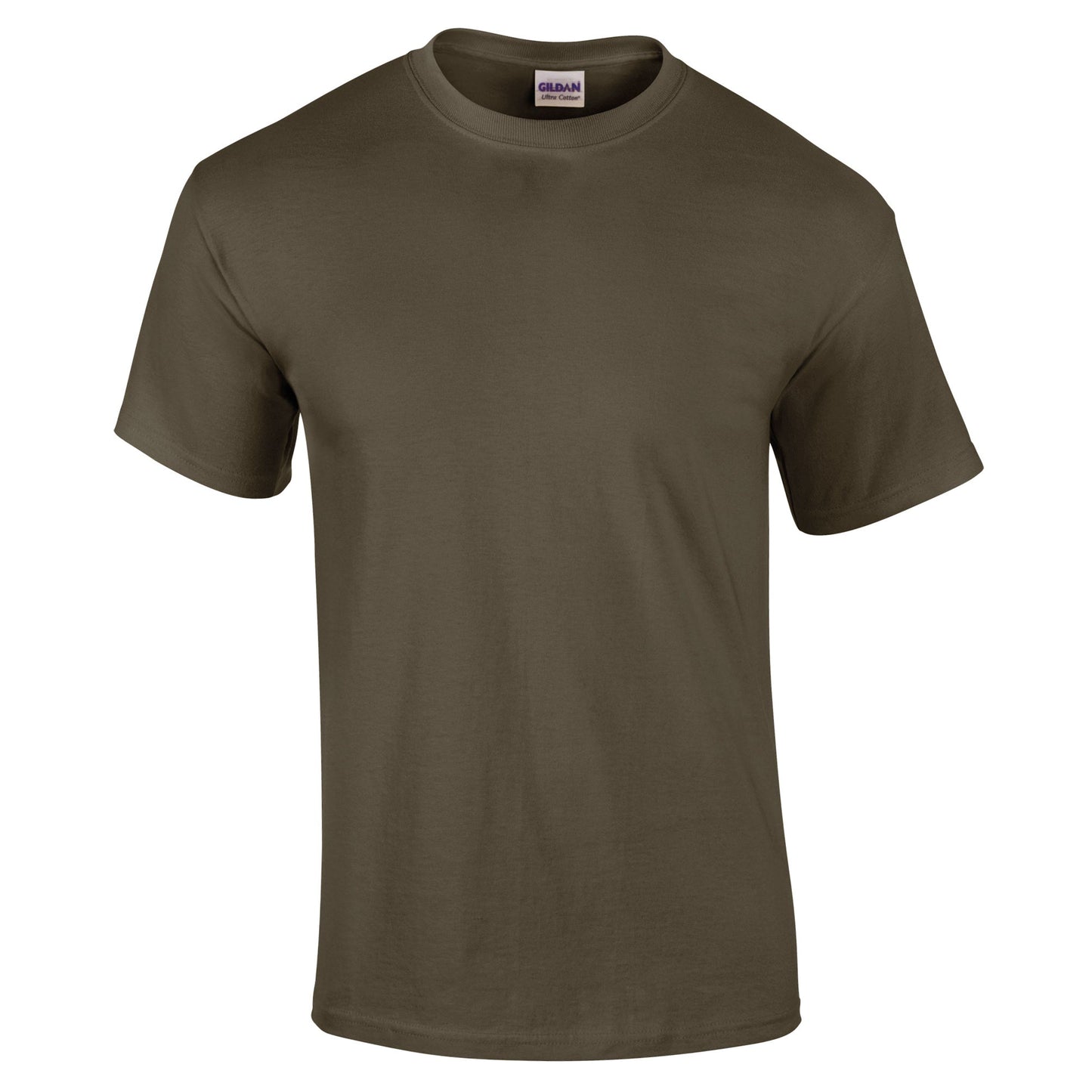 Gildan Ultra Cotton Adult T-Shirt Military Green 100% Cotton Classic Fit