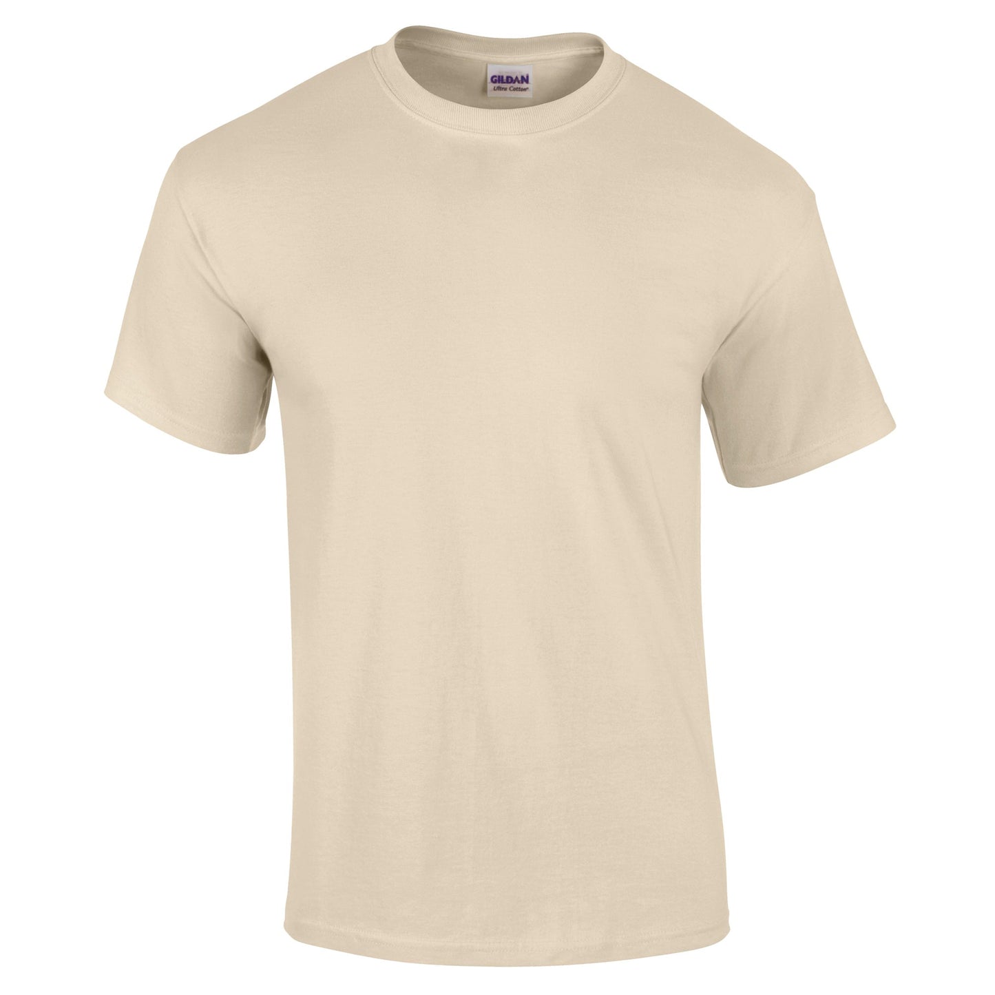 Gildan Ultra Cotton Adult T-Shirt Sand 100% Cotton Classic Fit Durable Tee