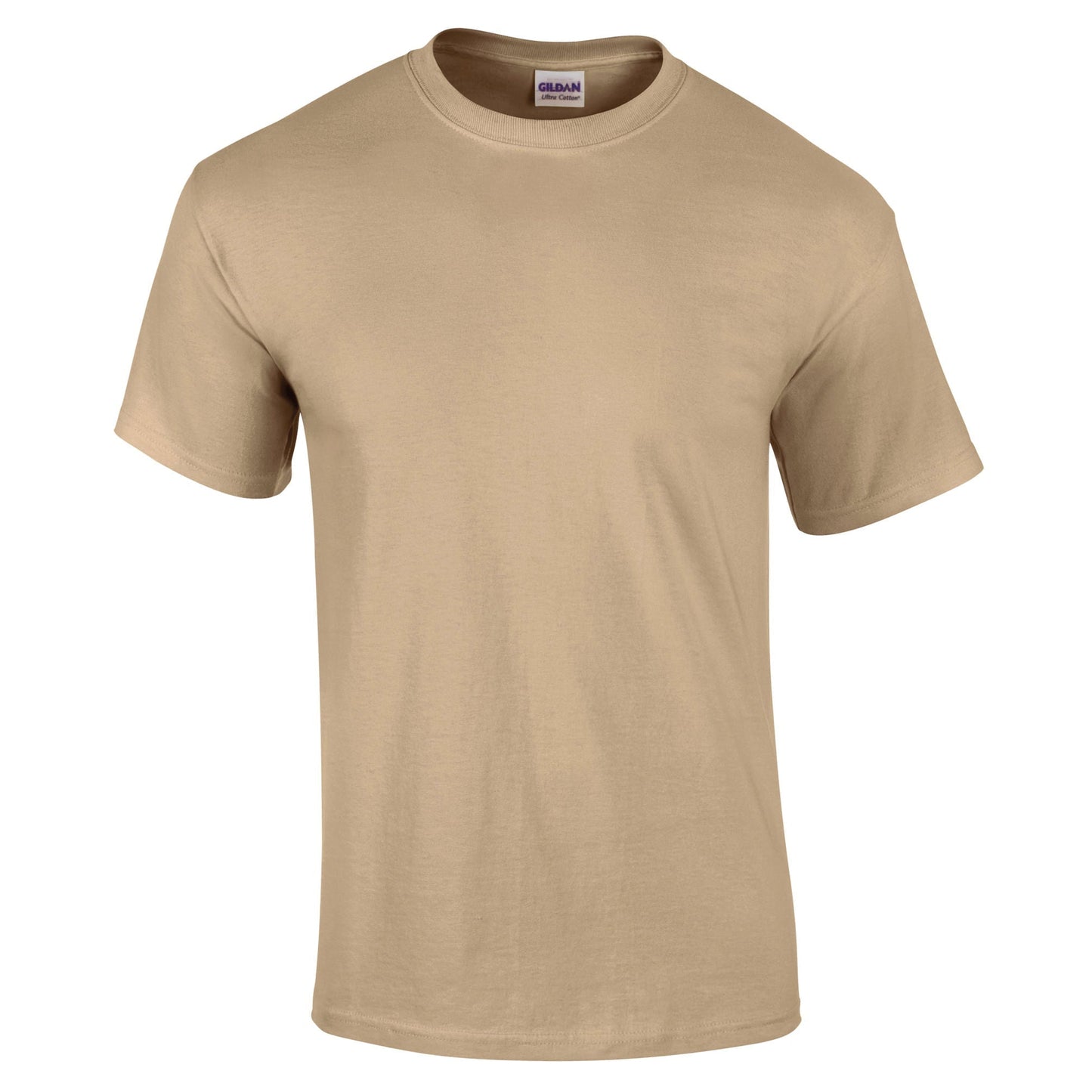 Gildan Ultra Cotton Adult T-Shirt Tan 100% Cotton Classic Fit Durable Tee