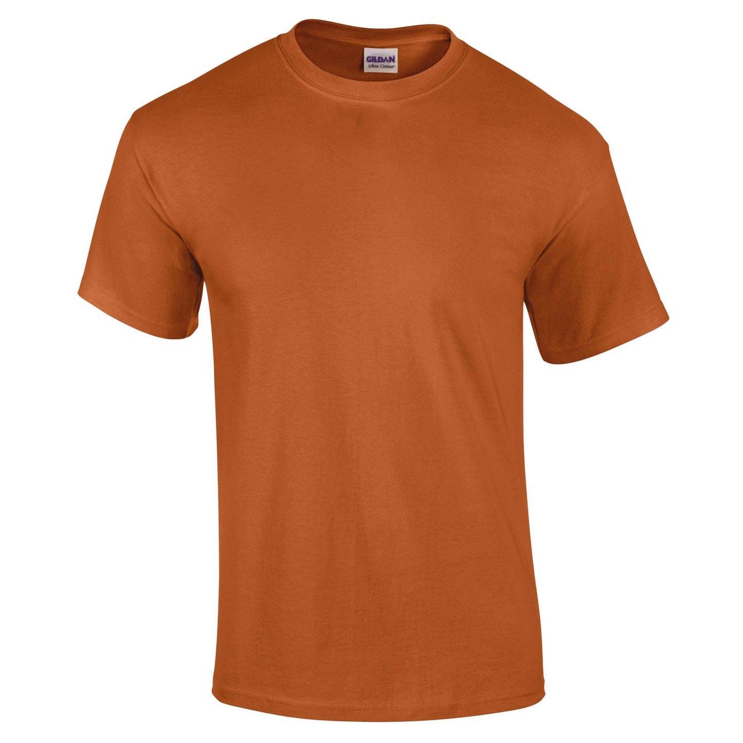 Gildan Ultra Cotton Adult T-Shirt Texas Orange 100% Cotton Classic Fit