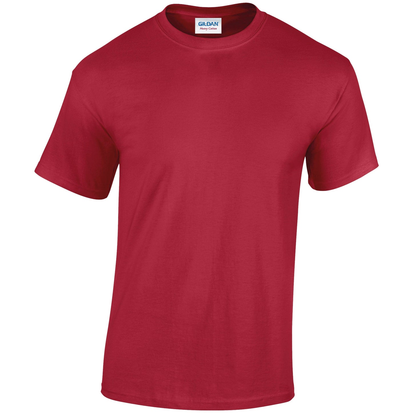 Gildan Heavy Cotton Adult T-Shirt Cardinal Red 100% Cotton Pre-Shrunk Tee