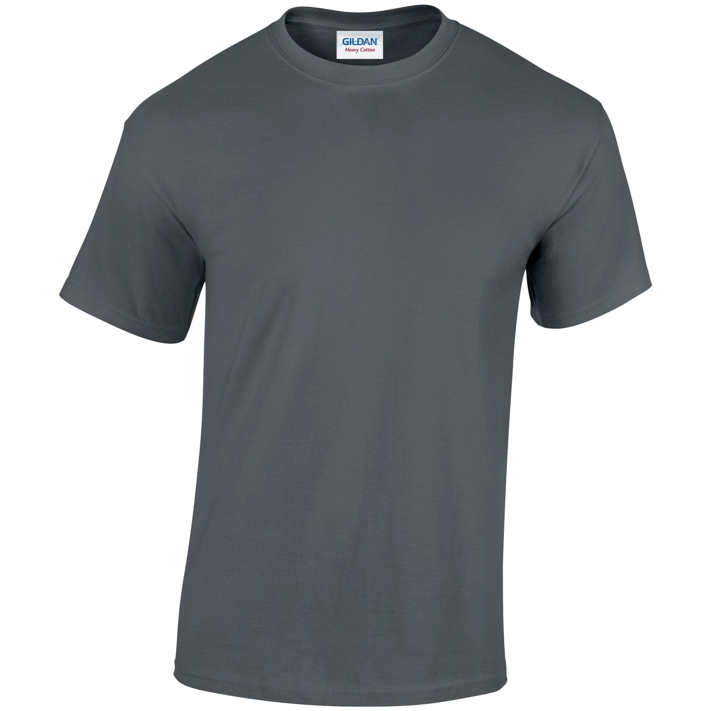 Gildan Heavy Cotton Adult T-Shirt Charcoal 100% Cotton Pre-Shrunk Soft Tee