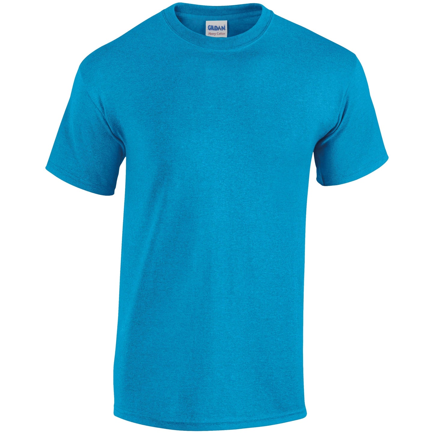 Gildan Heavy Cotton Adult T-Shirt Heather Sapphire Soft Pre-Shrunk Jersey