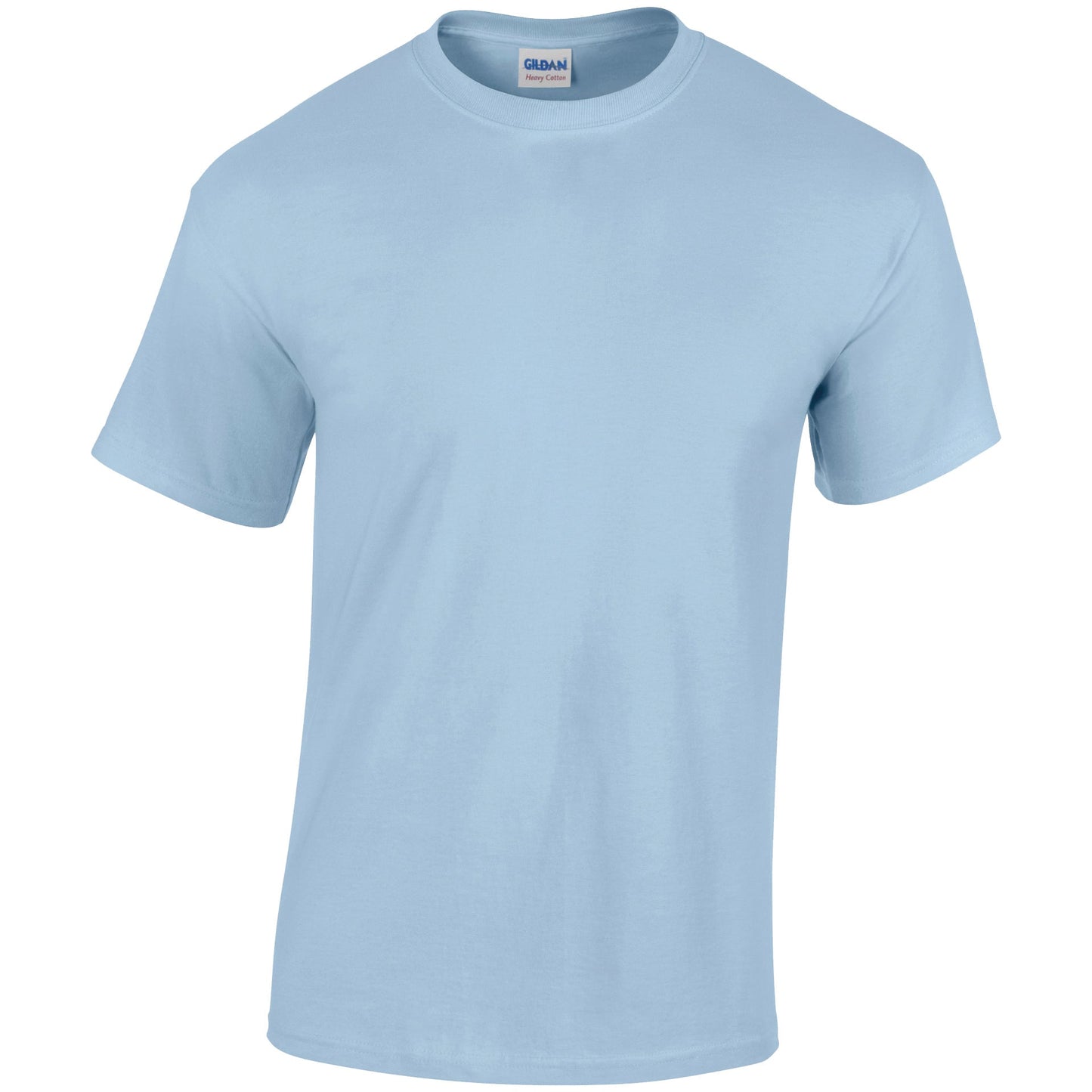 Gildan Heavy Cotton Adult T-Shirt Light Blue 100% Cotton Pre-Shrunk Soft Tee