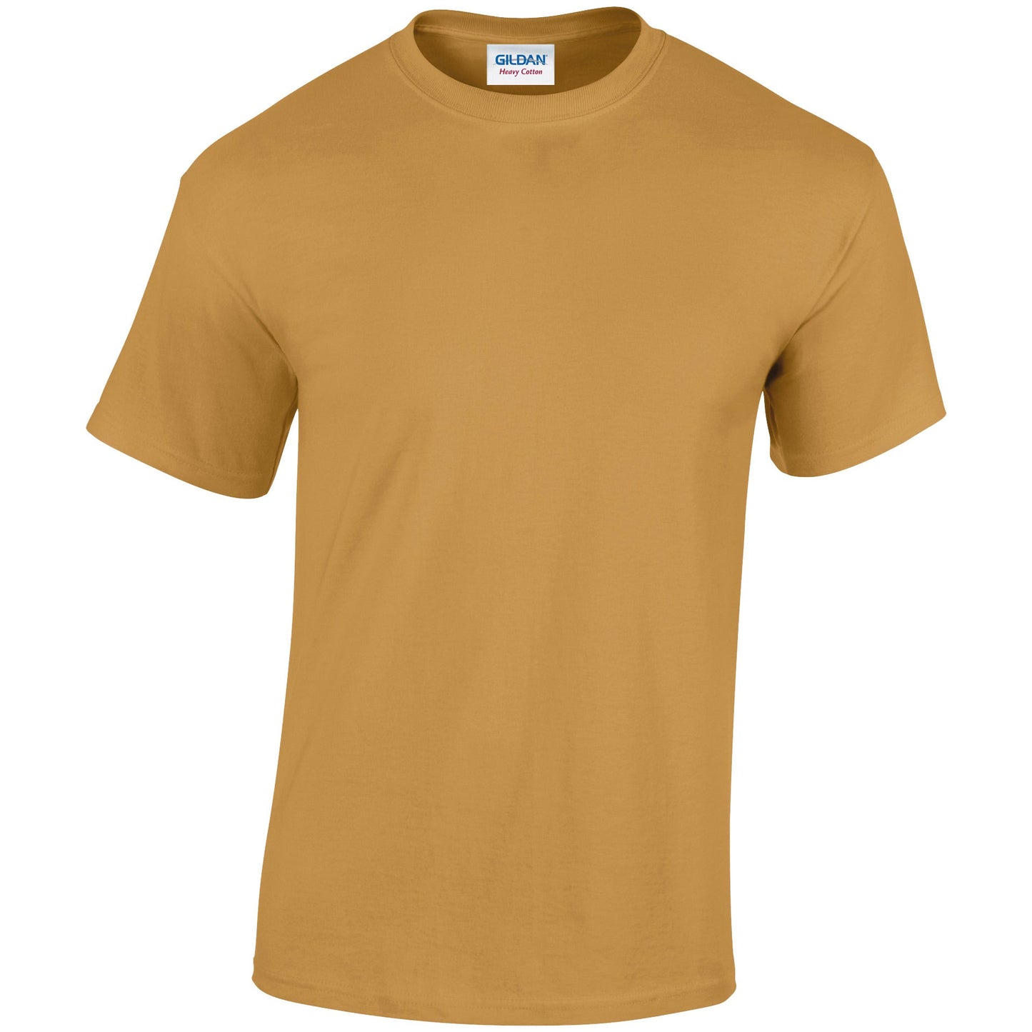 Gildan Heavy Cotton Adult T-Shirt Old Gold 100% Cotton Pre-Shrunk Soft Tee