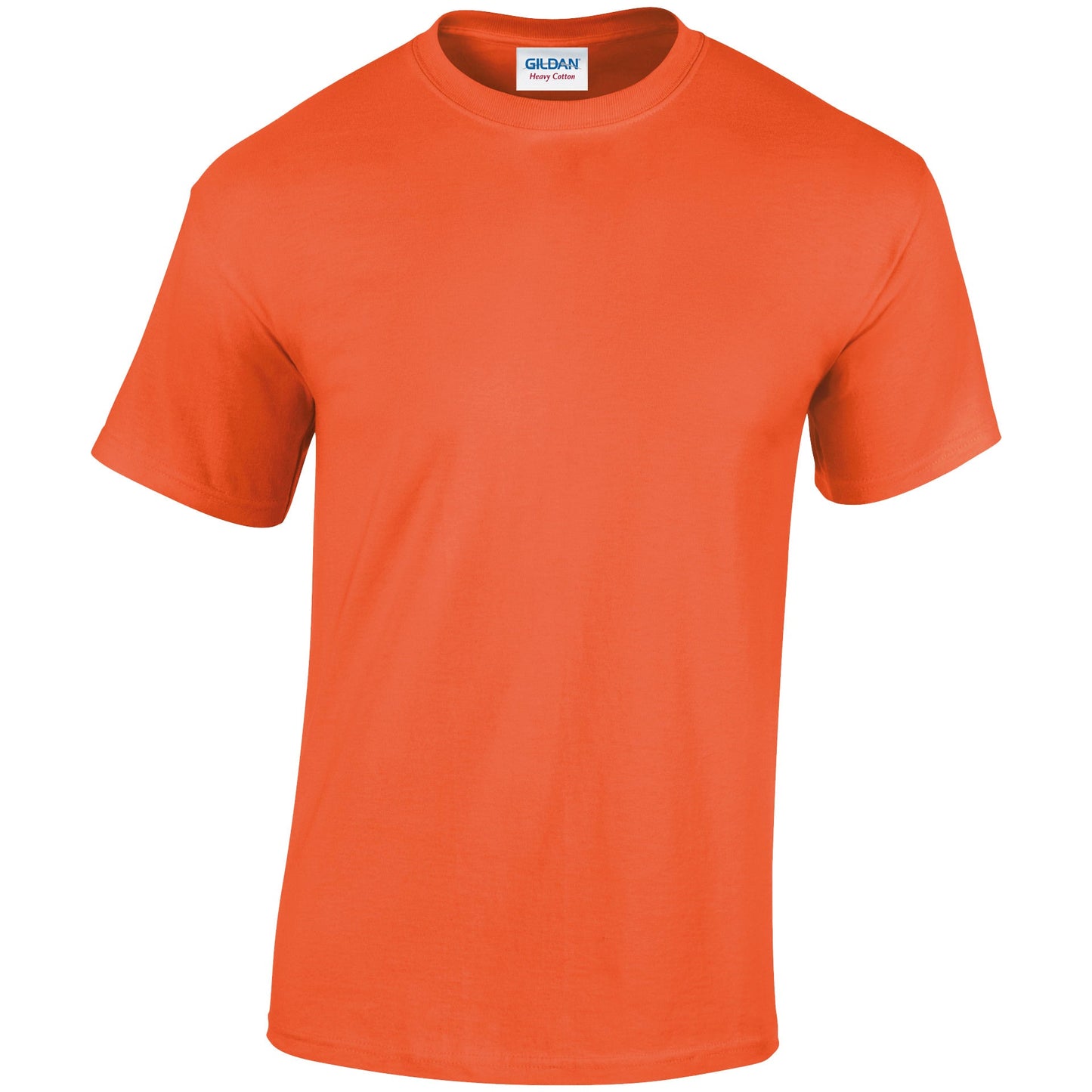 Gildan Heavy Cotton Adult T-Shirt Orange 100% Cotton Pre-Shrunk Soft Tee