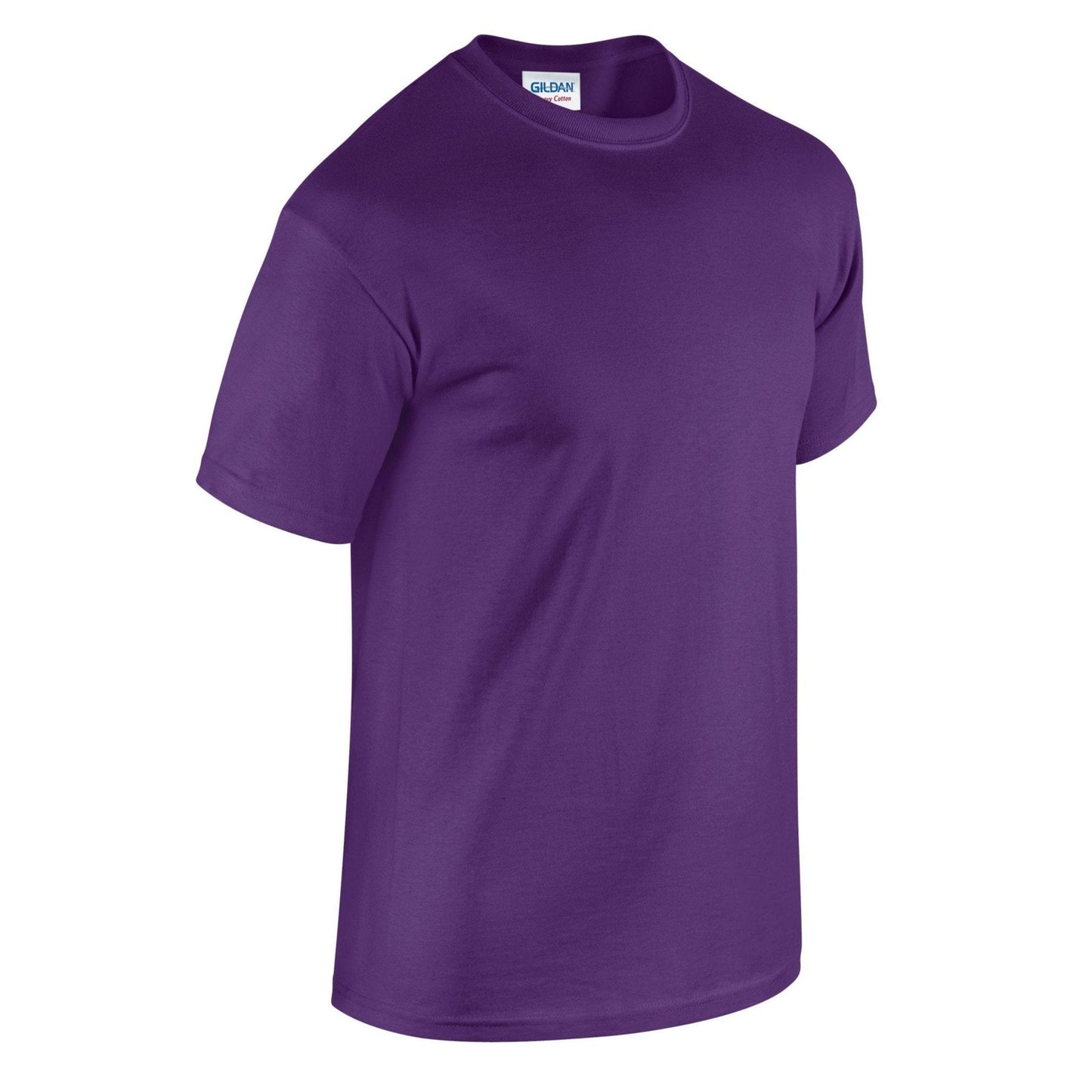 Gildan Heavy Cotton Adult T-Shirt Purple 100% Cotton Pre-Shrunk Soft Tee