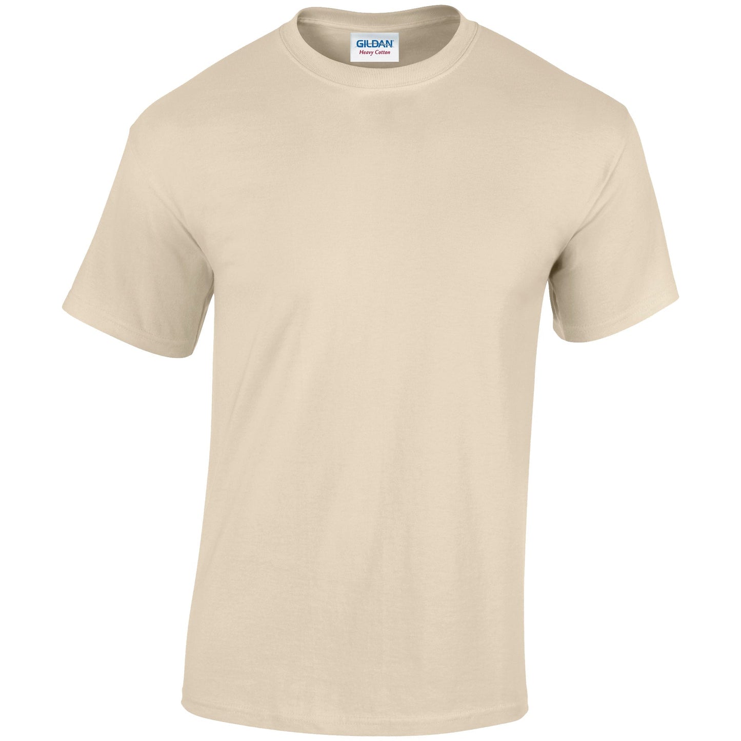 Gildan Heavy Cotton Adult T-Shirt Sand 100% Cotton Pre-Shrunk Soft Tee
