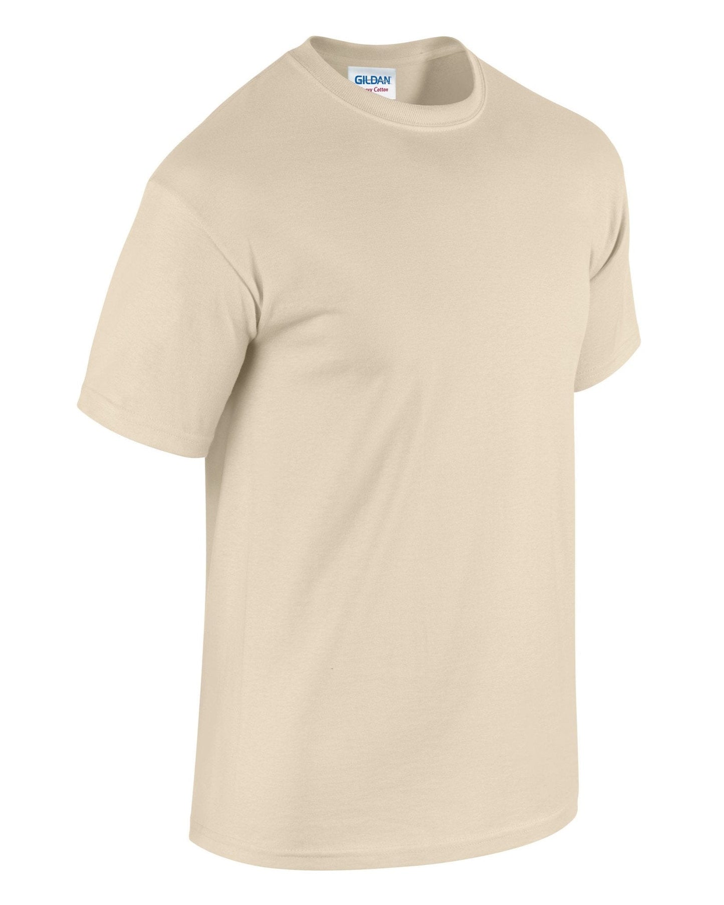 Gildan Heavy Cotton Adult T-Shirt Sand 100% Cotton Pre-Shrunk Soft Tee