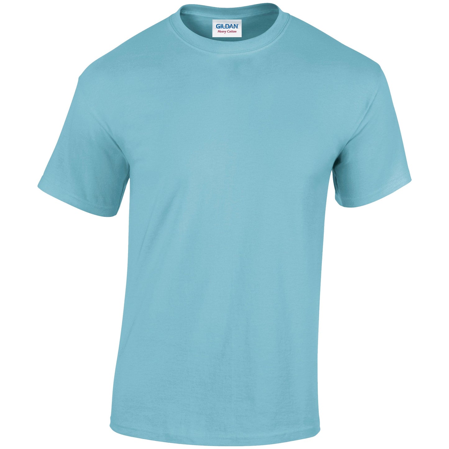 Gildan Heavy Cotton Adult T-Shirt Sky Blue 100% Cotton Pre-Shrunk Soft Tee