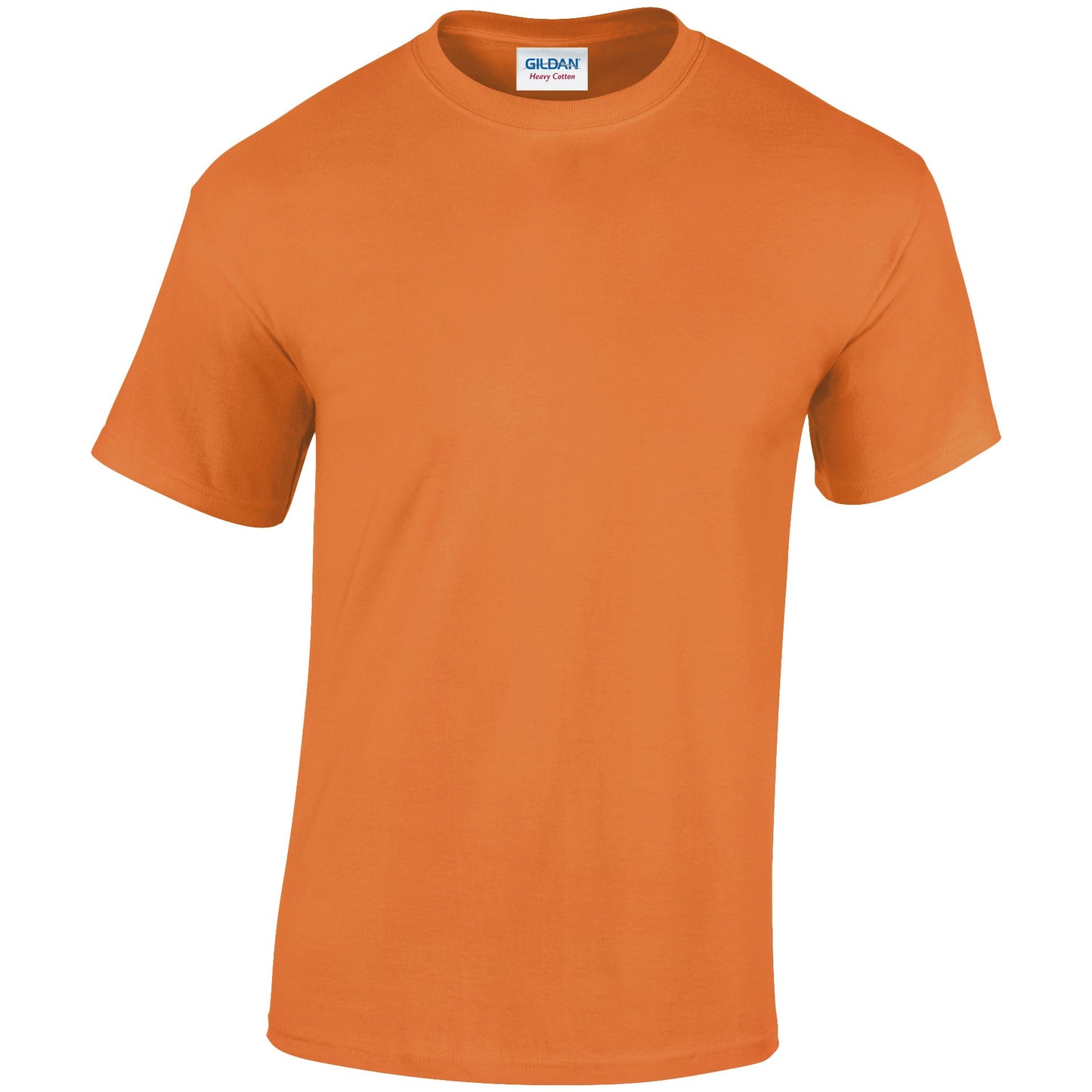 Gildan Heavy Cotton Adult T-Shirt Tangerine 100% Cotton Pre-Shrunk Soft Tee