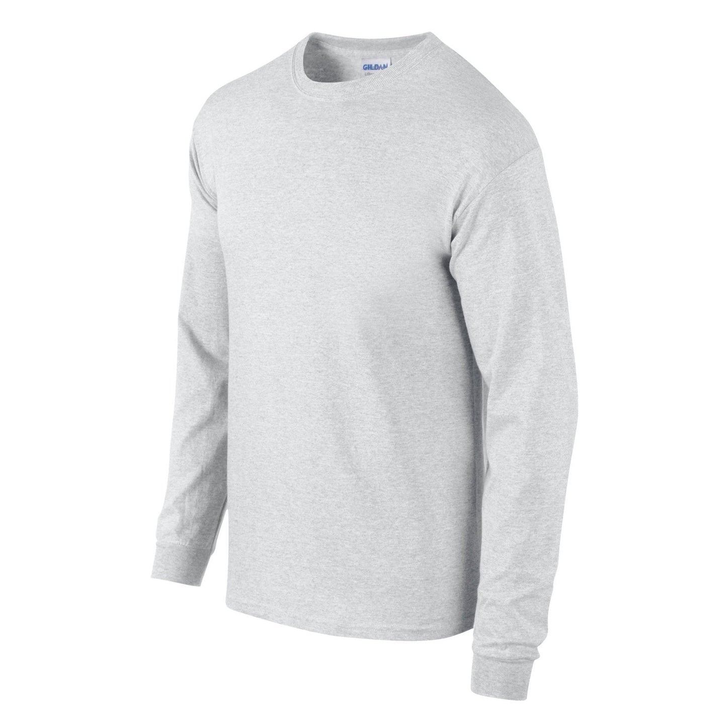 Gildan Ultra Cotton Long Sleeve T-Shirt Ash 100% Cotton Classic Fit S-3XL