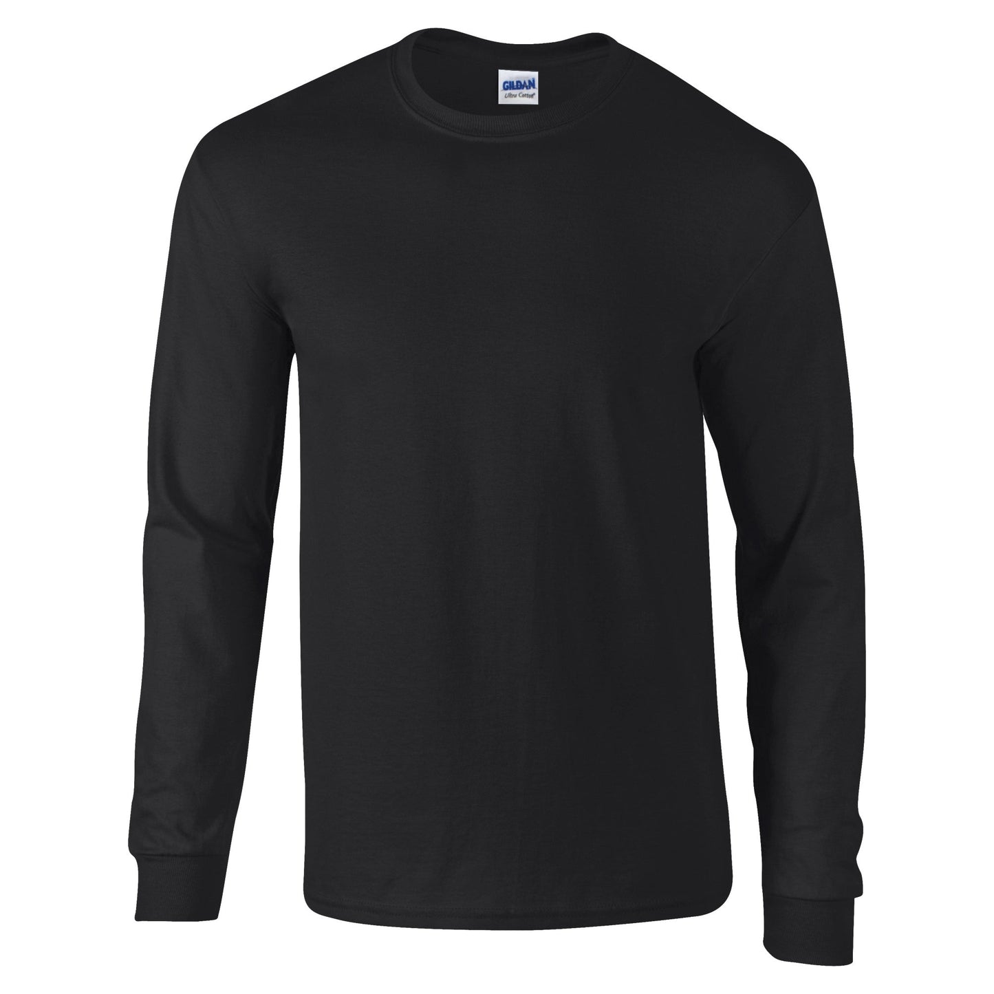 Gildan Ultra Cotton Long Sleeve T-Shirt Black 100% Cotton Classic Fit S-5XL