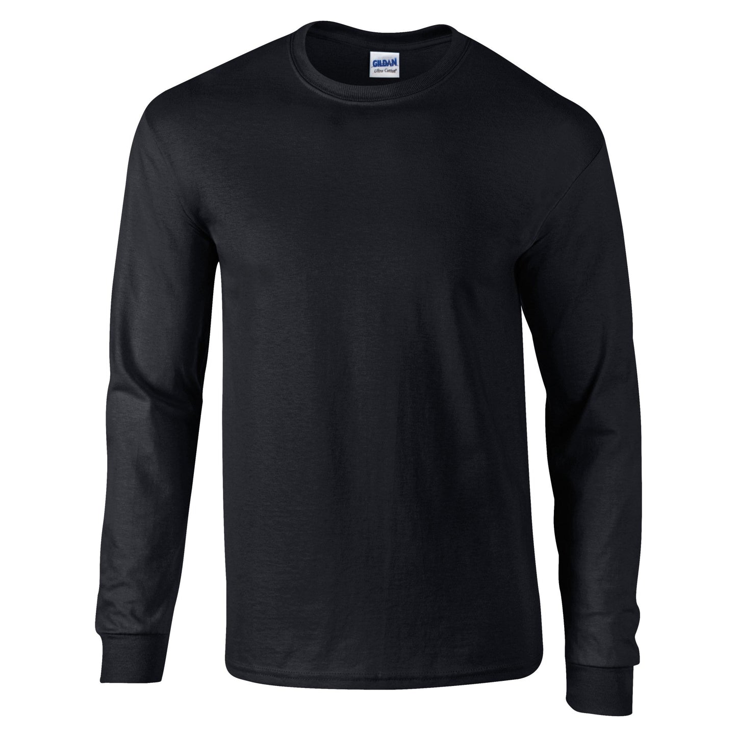Gildan Ultra Cotton Long Sleeve T-Shirt Dark Heather 100% Cotton Classic Fit