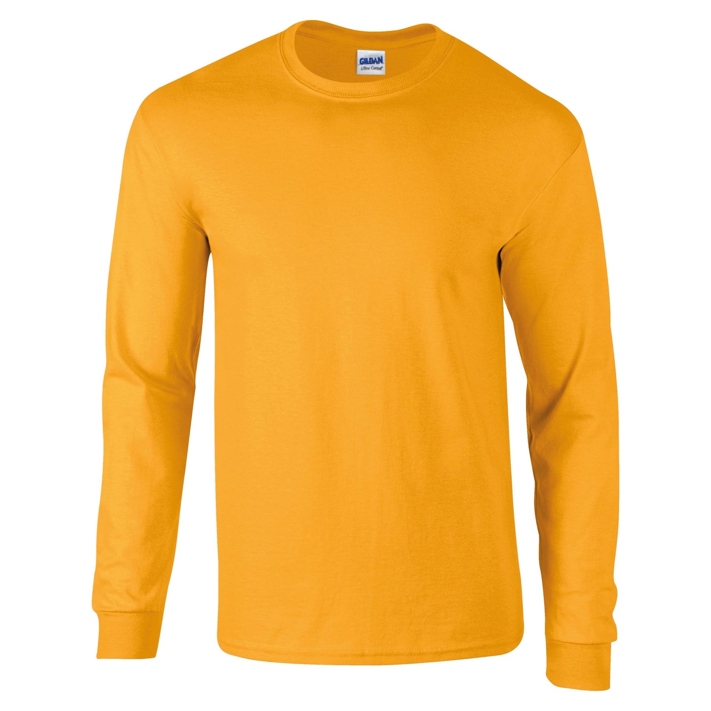 Gildan Ultra Cotton Long Sleeve T-Shirt Gold 100% Cotton Classic Fit S-3XL