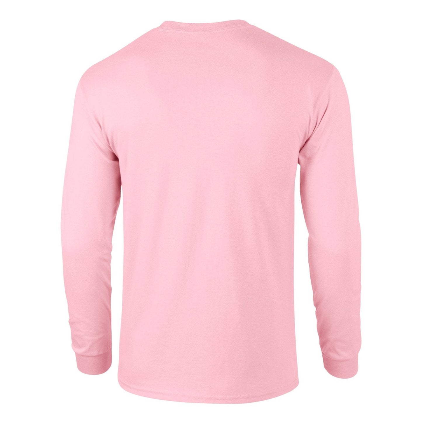 Gildan Ultra Cotton Long Sleeve T-Shirt Light Pink 100% Cotton Classic Fit