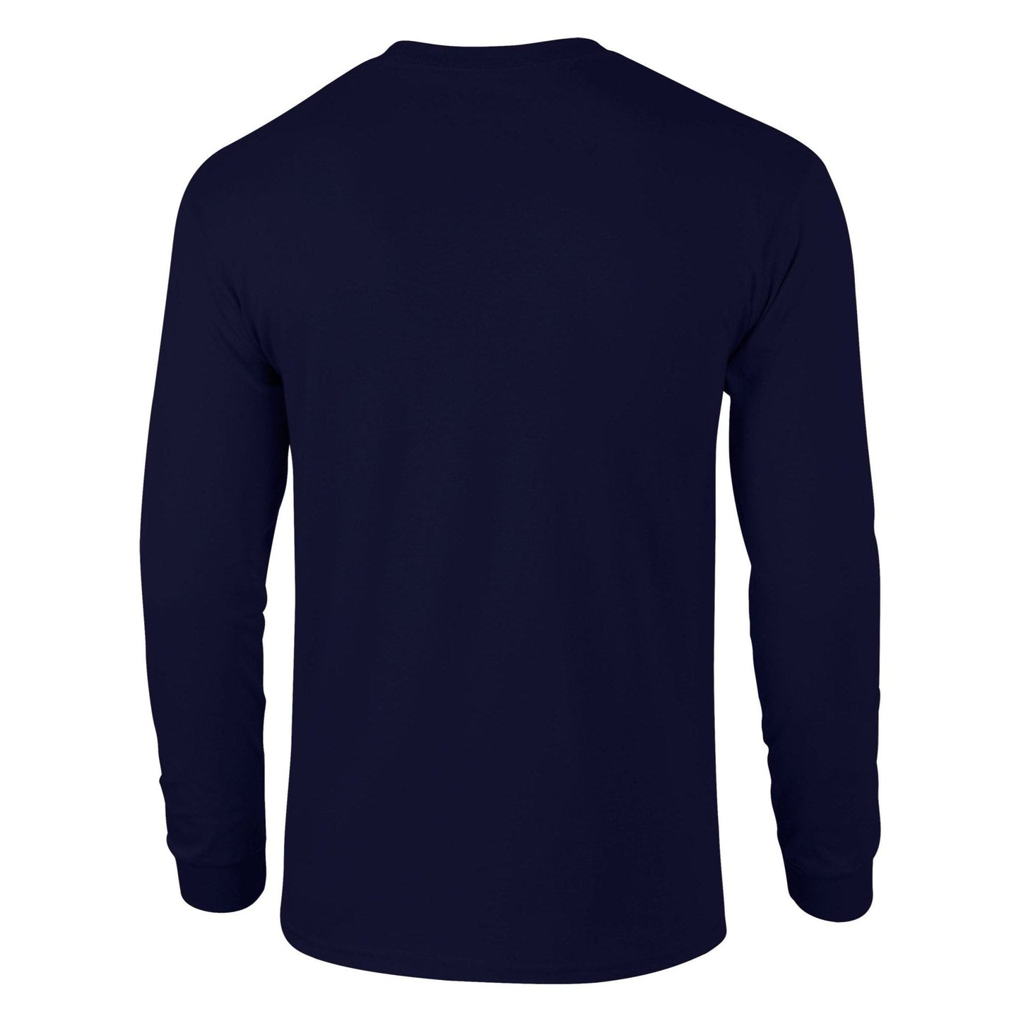 Gildan Ultra Cotton Long Sleeve T-Shirt Navy 100% Cotton Classic Fit S-5XL
