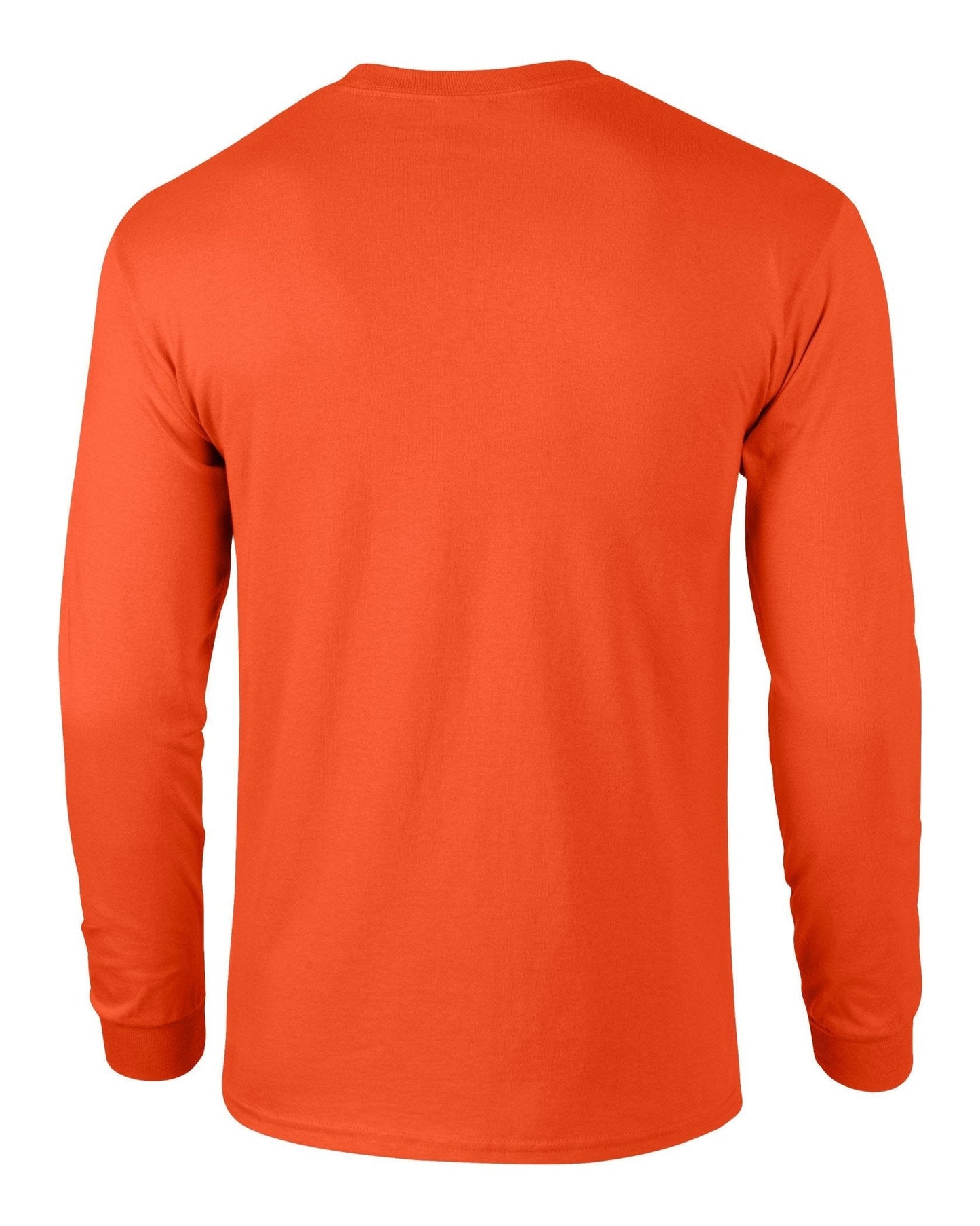 Gildan Ultra Cotton Long Sleeve T-Shirt for Adults - Orange, 100% Cotton