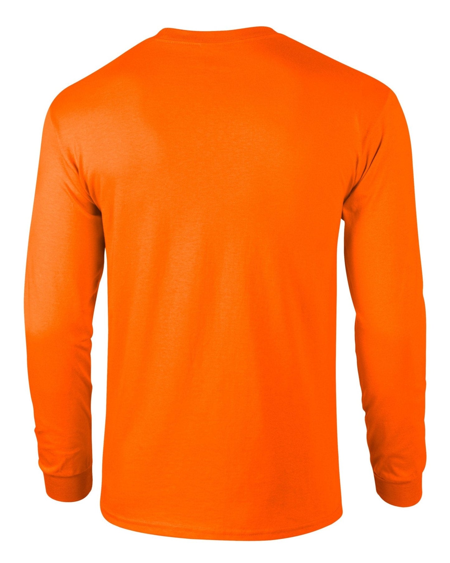 Gildan Ultra Cotton Long Sleeve T-Shirt Safety Orange 100% Cotton Classic Fit