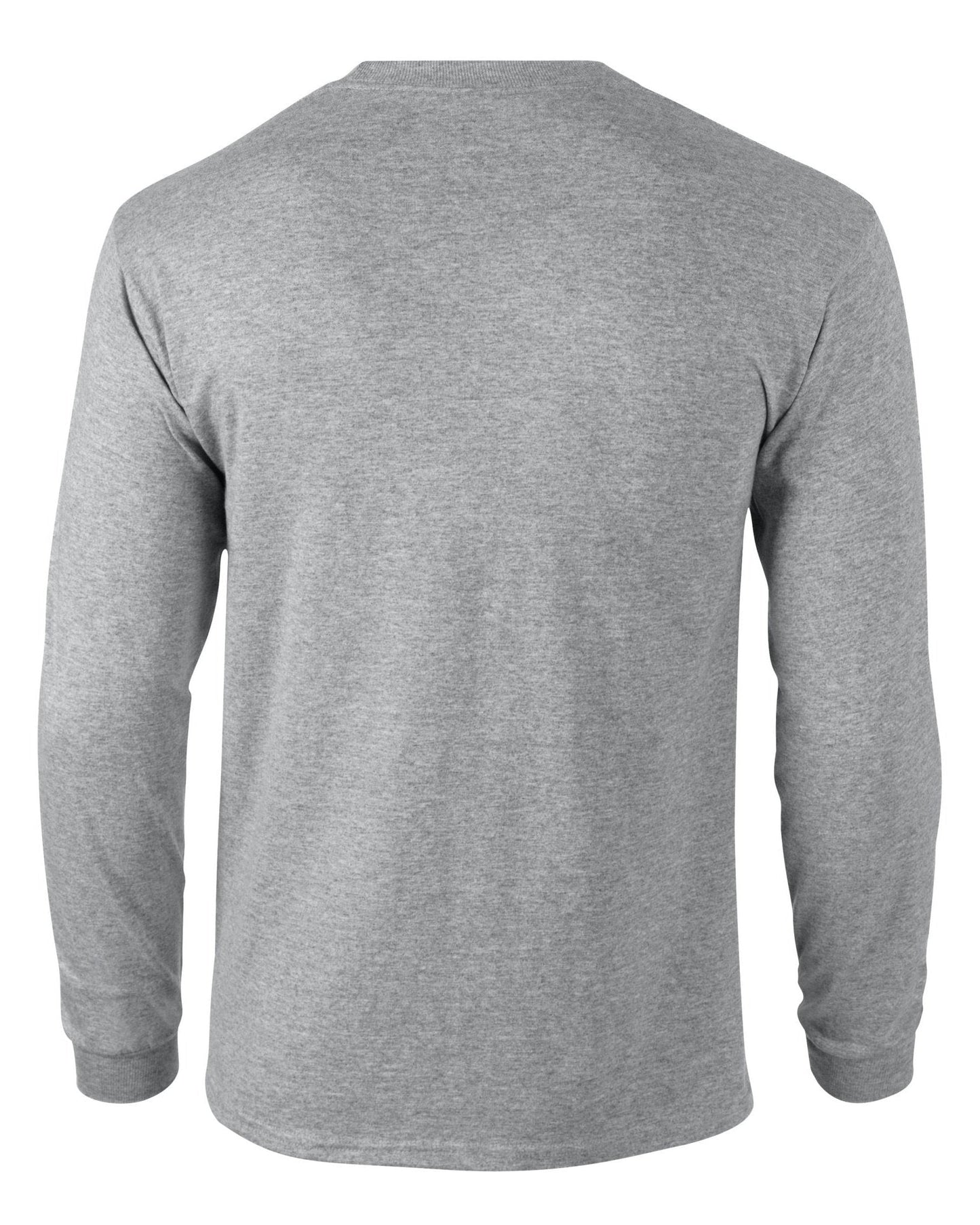 Gildan Ultra Cotton Long Sleeve T-Shirt Sport Grey 100% Cotton Sizes S-5XL